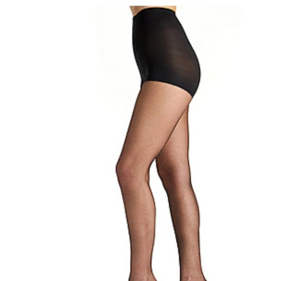 NWT Berkshire Pantyhose Shimmers Sheer Shaper Control Top Tights Black Petite - Picture 5 of 8